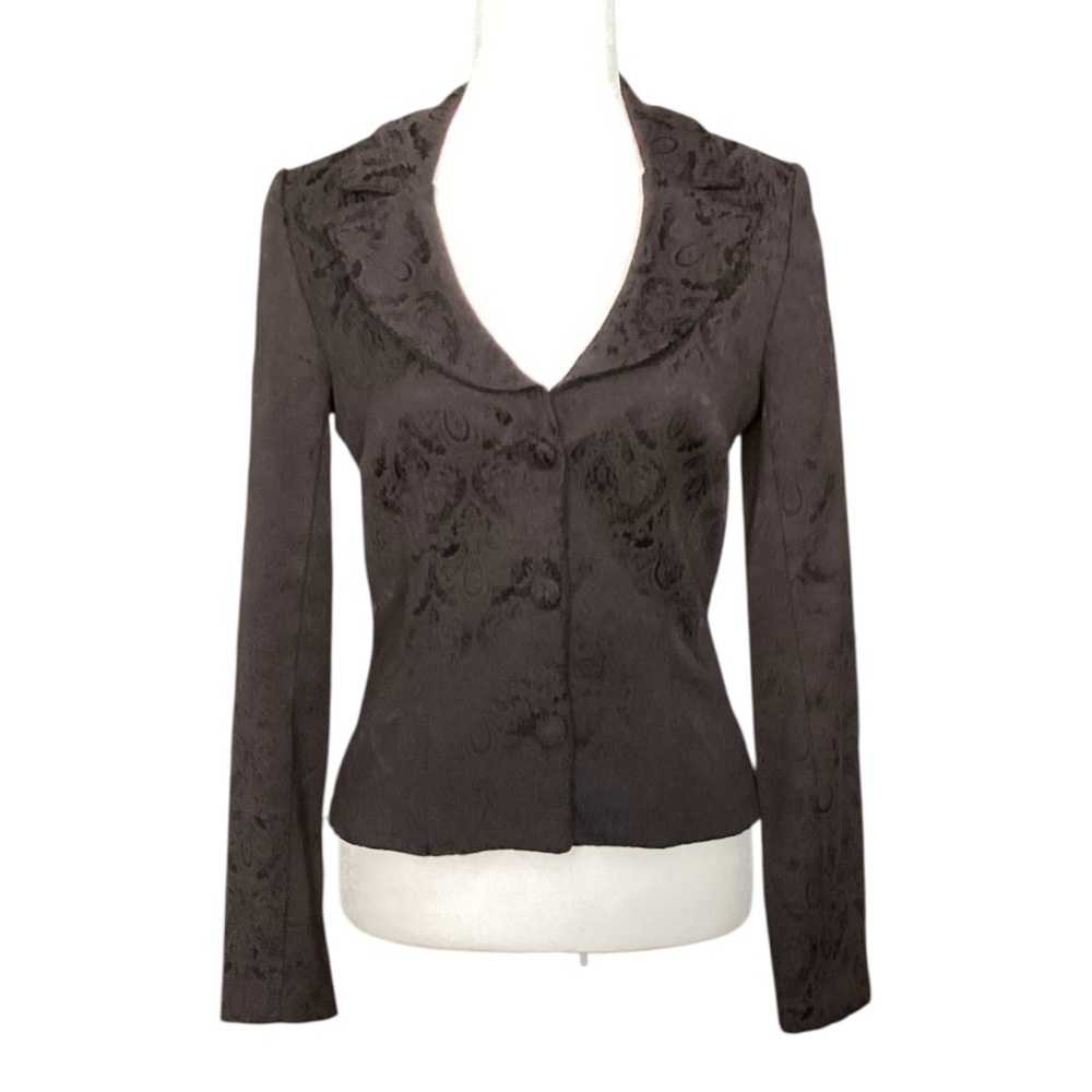 Necessary Objects by Ady Gluck-Frankel Vintage Black Floral Blazer
